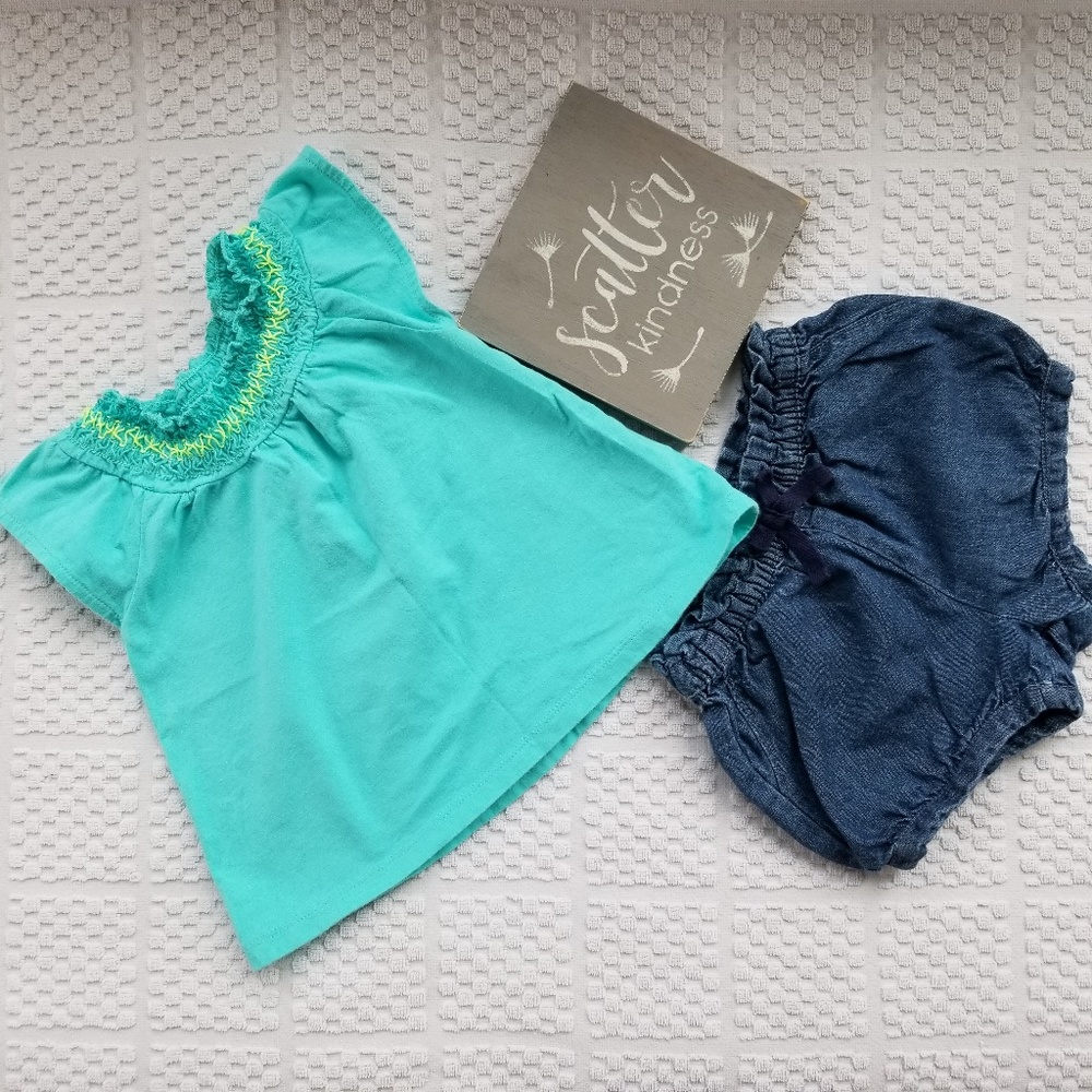 Children's Place shirt/jean shorts
